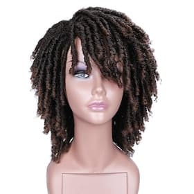 dreadlock perruque courte torsion perruques pour les femmes noires et les hommes afro bouclés perruque synthétique