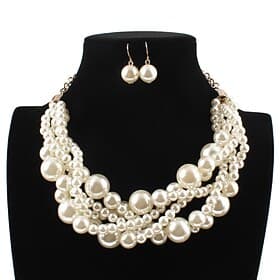 Earrings Pearl Necklace Necklace Earrings Retro Vintage 1920s Alloy For The Great Gatsby Cosplay Women's Costume Jewelry Fashion Jewelry