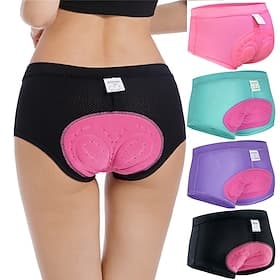 Femmes Couleur Unie Shorts de sous-vêtements de cyclisme Shorts de vélo Shorts rembourrés 3D Vélo Shorts rembourrés / Chamois Bas VTT Vélo tout terrain Cyclism