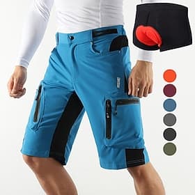 Arsuxeo Herren MTB-Fahrradhose Fahrradshorts Fahhrad Shorts Hosen Bequeme Passform Mountainbike MTB Straßenradsport Sport 3D-Polster Schnelltrocknend Wasserdic