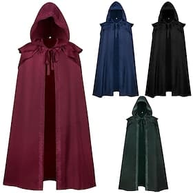 Årgang Punk og gotisk Kostymer i middelalderstil Kappe Cosplay kostyme Trollmann / heks Pestelegen Viking HEKSER Ranger Kostyme Herre Dame Unisex Keltisk Vikin