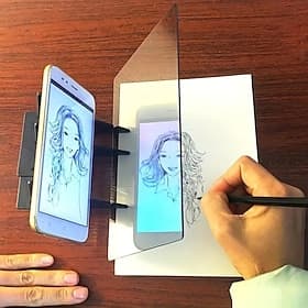 Optical Clear Drawing Board Portable Optical Tracing Board Image Drawing Board Tracing Drawing Projector Optical Painting Board Sketching Tool For Kids Beginne