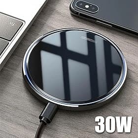 Chargeur sans fil 30 W Puissance de sortie 1 Port Support de charge sans fil Charge sans fil rapide Mince pour plusieurs appareils Pour Téléphone portable