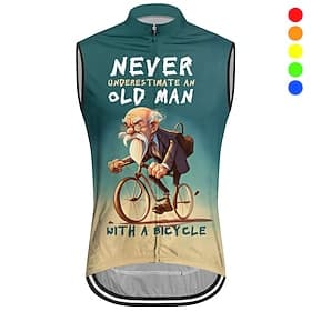 Homme Gilet de cyclisme Maillot de cyclisme Graphique Lettres Chiffres Sans manches Cyclisme Gilet / Veste Maillot Top avec 3 poches arrière VTT Vélo tout ter