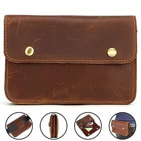 sac de taille fanny pour hommes cheval fou sacs de taille en cuir véritable boucle de ceinture crochet de hanche sac banane voyage fait main petit téléphone po