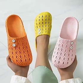 komfortable slip-on sko med justerbar knappdesign - lett, pustende og stilig, ideell for hjemme-, innendørs- og fritidsklær