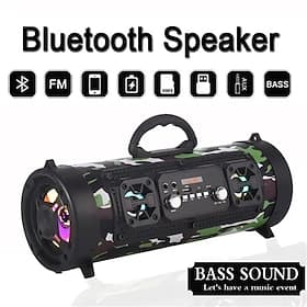 New USB /AUX/ TF Card Phone PC Subwoofer Speakerphone Wireless Bluetooth Portable Speaker Surround Stereo Outdoor Speaker Valentine's Day Gift