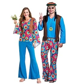 Années 1960 Hippie Années 1970 Pantalon Costume de cosplay Tenues Disco Déguisement Femmes Carnaval Mascarade Fête / Soirée Défilé de la Fierté Mois des Fierté