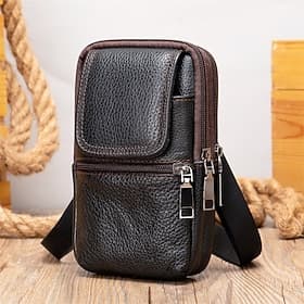 sac bandoulière en cuir pour homme - sac messager compact à plusieurs compartiments avec bandoulière réglable pour les voyages et l'utilisation quotidienne