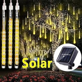 Solar Meteor-Regenlicht 30 cm x 10 Röhren Außen wasserdicht sternenartige Lichter Festivalstraßenlichter Gartenhängelicht Dekoration