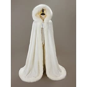 Cape Elegant Keep Warm Sleeveless Polyester Wedding Wraps With Pure Color For Wedding Fall Winter