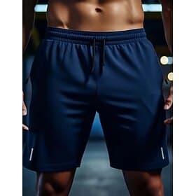 Herren Sportliche Shorts Kurze Sporthose Kurze Sporthose Sport Shorts Sport Ausgehen Wochenende Atmungsaktiv Schnelltrocknend Laufen Bequem Tasche Kordelzug El