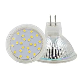 Mr16 LED Bulb 4W 3000K Warm White/6000K White 12V Low Voltage for Track Lights Fiber Optics Desk Lamps Spotlights with Glass Cover 1/10 Pcs