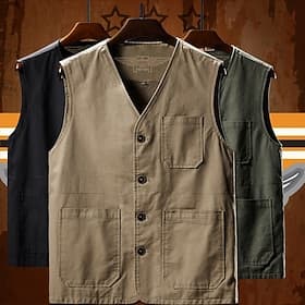 Homme Gilet Gilet de pêche Gilet de Randonnée Gilet sans manches Veste sans manches Extérieur Pêche Usage quotidien Vacances Moderne contemporain Décontractées