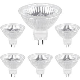 MR16 Halogen Bulb 12V 50W 600lm Warm White 3000K GU5.3 Halogen Lamp for Track Lighting Recessed Lighting 6PCS