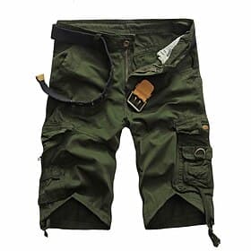Homme Short Cargo Bermuda Shorts de Randonnée Cordon de jambe Multi poche 6 poches Plein Confort Longueur genou du quotidien Des sports Vêtement de rue mode Ve