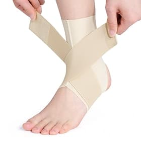 Attelle de cheville réglable et respirante, support de cheville de compression pour hommes et femmes souffrant d'entorses aux chevilles, ligaments stabilisateu