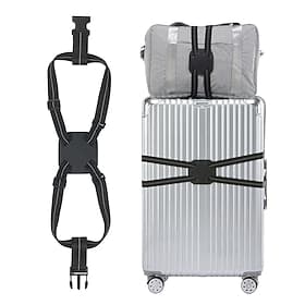 Gepäckgurte für Koffer, TSA-geprüft, Gepäcktaschen-Bungee für großes Gepäck, größenverstellbarer, elastischer Koffergurt, Flughafen-Reisezubehör mit Schnallen