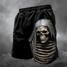 Bañadores de calaveras para hombres pantalones de natación pantalones cortos de natación pantalones cortos de talla media moda estilo urbano ropa de diseñador
