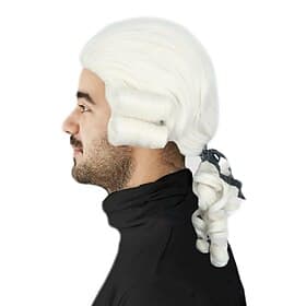 Men's Colonial Judge Wig Powdered Wig Long Curly Washington Costume Wigs Funny Wig Carnival Cosplay Wigs Halloween Wigs