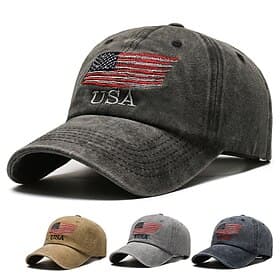 Hombre Gorra de Béisbol Sombrero para el sol Sombrero del camionero Negro Azul Marino Poliéster Bordado Moda Casual Calle Diario Letra Bandera Ajustable Filtro