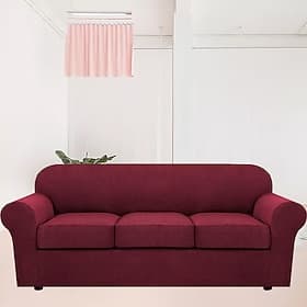 housse de canapé extensible - housse de canapé élastique pour une protection complète - tissu durable et doux - facile à installer et à nettoyer - parfaite pou