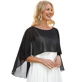 transparente Schals und Tücher für Abendkleider, Chiffon-Capes für Damen, weicher Überwurf für die Hochzeit