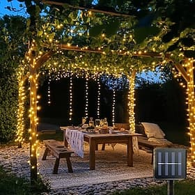 Waterproof Solar LED String Lights, Outdoor Fairy Lights 5M-20 to 22M-200 LEDs for Garden, Wedding, Party Holiday Decor