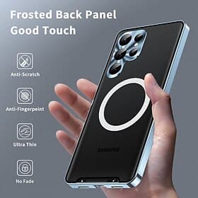 Phone Case For Samsung Galaxy S26 Ultra Plus S25 S24 S23 S22 S23 FE S21 Ultra Plus Magnetic Adsorption With Magsafe Camera Lens Protector Support Wireless Char