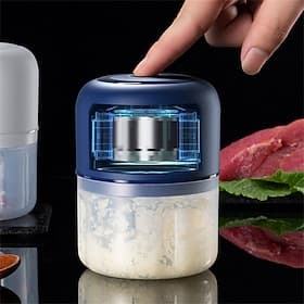 Electric Garlic Machine Ginger Masher Blender Kitchen Vegetable Meat Pepper Grinder USB Charging Garlic Machine Shredder