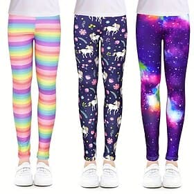 Mädchen 3D Graphic Batik Hose Gamaschen Frühling Herbst Aktiv Basic kinderkleidung 4-12 Jahre Outdoor Casual Täglich Regular Fit