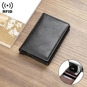 Anti RFID Blocking Protected ID Credit Bank Card Holder Wallet Luxury Brand Men Magic Leather Slim Mini Small Money Wallets Case