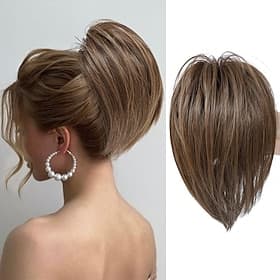 Cordon Queue-de-cheval Doux / Naturel / Faciliter l'habillage Cheveux Synthétiques Pièce de cheveux Extension des cheveux Droit Court Soirée / Fête / Soirée /