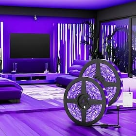 bande de lumière noire à LED UV, lumière violette avec USB ou alimentation par batterie SMD2835, lumière UV 380-400 nm pour danse fluorescente, revêtement corp