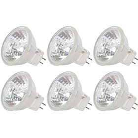 6pcs MR11 Halogen Bulbs 12V 20W Dimmable Spotlight Warm White Light