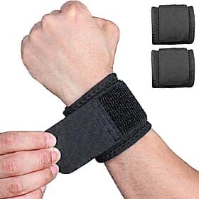 2 Pack Wrist Brace Adjustable Wrist Support Wrist Straps for Fitness Weightlifting, Tendonitis, Carpal Tunnel Arthritis, Wrist Wraps Wrist Pain Relief Highly E
