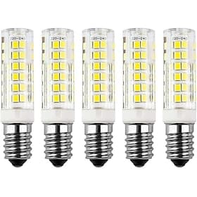 E14 LED Lamp 7W Bulb Replacement 70W Halogen Bulbs 360 Beam Angle for Chandelier Wall Lamp Desk Lamp 5Pcs