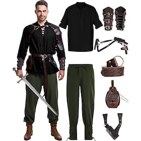 Retro / vintage Kostymer i middelalderstil Renessanse Bukser Cosplay kostyme Drakter Kostyme Herre Viking fantasi Halloween Karneval Maskerade Karneval Ytelse