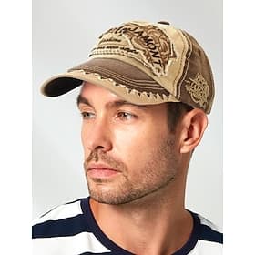 casquette de baseball vintage vieillie pour homme – design patch brodé, chapeau réglable décontracté pour les sports de plein air, les voyages et le quotidien