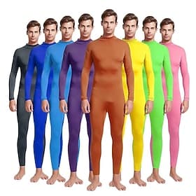 Costumes Zentai Costume de cosplay Costume de peau Costume de Carnaval Combinaison Intégrale Homme Femmes Sexe Couleur Unie Spandex Lycra Costume pour Noël Hal