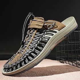 sandales de sport d'extérieur pour hommes, conception à lacets réglable avec maille respirante et semelle durable pour la randonnée, la marche et les aventures
