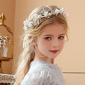 Accessoires Cheveux Couronne de fleurs Enfants Fille Actif Doux Soirée Anniversaire du quotidien Floral Blanche Rose Claire Rouge