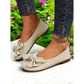 Women's Bowknot Barefoot shoes – Soft Wide Fit Shoes , Casual Comfortable Ballet Shoes for Daily Wear