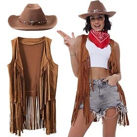 Retro / vintage 1960erne 1970erne Cosplay kostyme Drakter Cowgirl Kostyme Dame Karneval Maskerade Ytelse Fest Pride-parade Voksne Topp Hatt