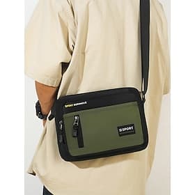 Men's Tactical Crossbody Messenger Bag Crossbody Bag - Waterproof Nylon Shoulder Bag with Multiple Pockets, Casual Military Style Shoulder Bag for Travel, Work