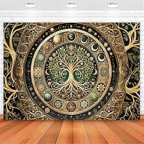 Tree of Life Totem Hanging Tapestry Wall Art Large Tapestry Mural Decor Photograph Backdrop Blanket Curtain Home Bedroom Living Room Decoration