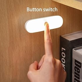 Lampe d'armoire rechargeable, commande tactile avec gradation infinie à 3 niveaux, petite veilleuse pour la lecture, la cuisine ou le miroir, batterie intégrée