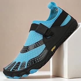 Men's Barefoot Water Shoes - Aqua Blue, Quick-Dry, Adjustable Strap - Ideal for Water Sports Outdoor Activities