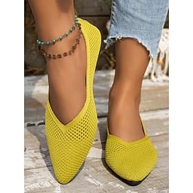 ballerines à bout pointu Flyknit pour femmes - chaussures légères et élégantes à enfiler pour l'été et le quotidien