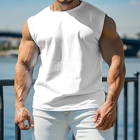 Herren T Shirt Feuchtigkeitsableitende Hemden Kurzarm Rundhalsausschnitt Sommer Einfach Sport Mode Leicht Rundhalsausschnitt Lässig Urlaub Ferien Schwarz Weiß